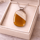 Saffron — Handcrafted Fused Glass Pendant - Stoney Lake Glassworks