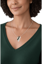 Sage & Black Stripe Fused Glass Pendant - Stoney Lake Glassworks