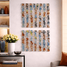 Seven Strips — Handcrafted Multicolour Glass Wall Panel - Stoney Lake Glassworks