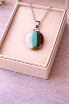 Shoreline — Handcrafted Fused Glass Pendant - Stoney Lake Glassworks