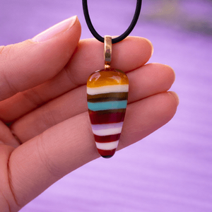 Strata — Handcrafted Fused Glass Pendant