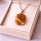 Toffee — Handcrafted Fused Glass Pendant - Stoney Lake Glassworks