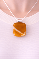 Toffee — Handcrafted Fused Glass Pendant - Stoney Lake Glassworks