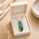 Tropical Swirl Fused Glass Pendant - Stoney Lake Glassworks