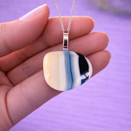 Twilight — Handcrafted Fused Glass Pendant - Stoney Lake Glassworks